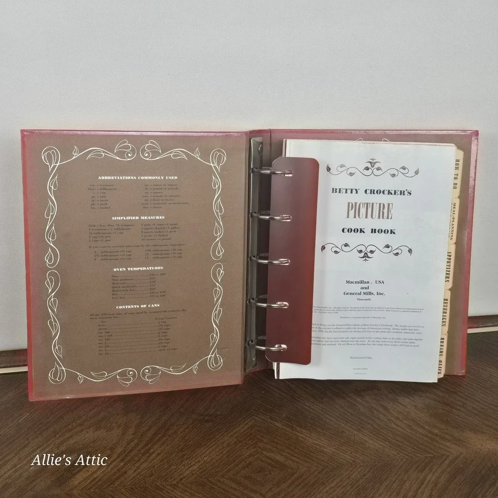 Betty Crocker's‎ Picture Cookbook Spiral Binder 1998 Facsimile Edition 1950 Vtg